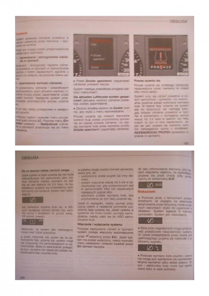 Audi A8 D2 instrukcja obslugi / page 111