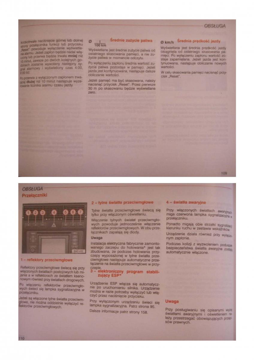 Audi A8 D2 instrukcja obslugi / page 114
