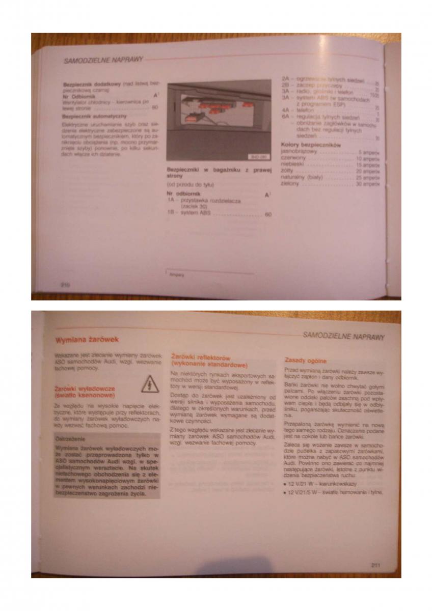 Audi A8 D2 instrukcja obslugi / page 164