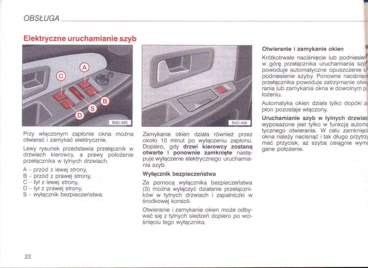Audi A8 D2 instrukcja obslugi / page 22
