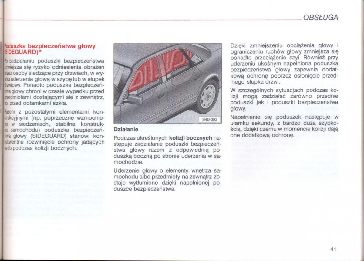 Audi A8 D2 instrukcja obslugi / page 41