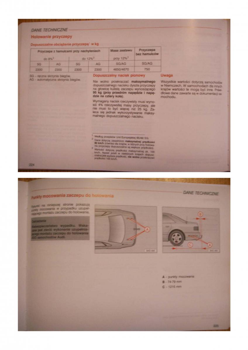 Audi A8 D2 instrukcja obslugi / page 170