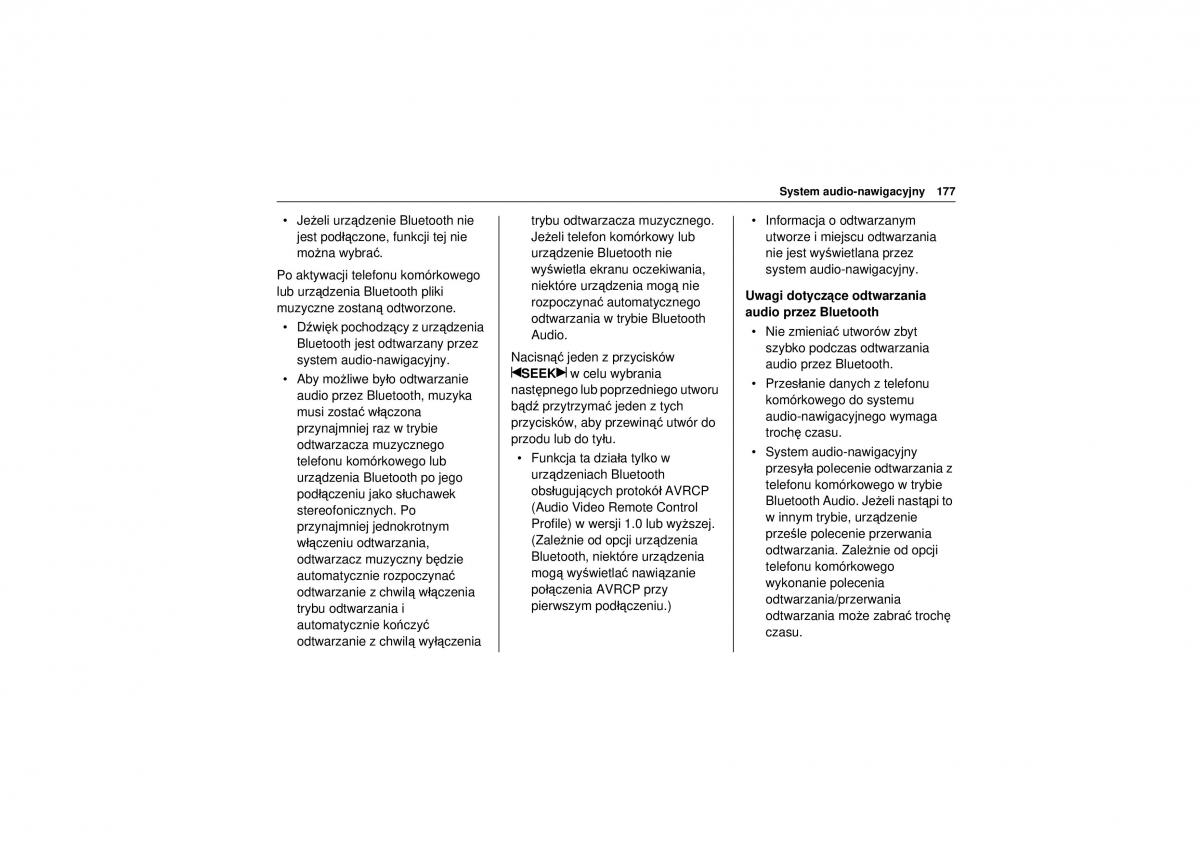 Chevrolet Trax instrukcja obslugi / page 179