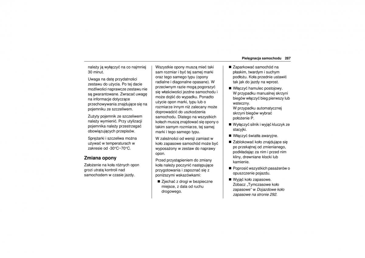 Chevrolet Trax instrukcja obslugi / page 289