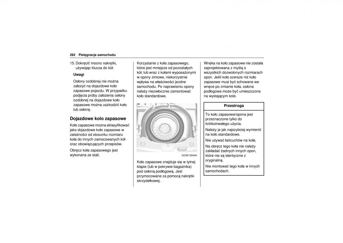 Chevrolet Trax instrukcja obslugi / page 294