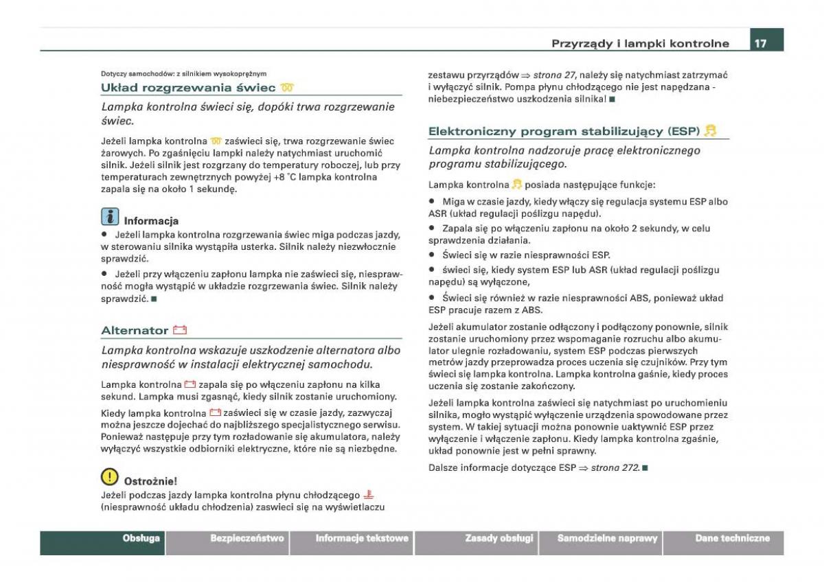 Audi Q7 I 1 instrukcja obslugi / page 17