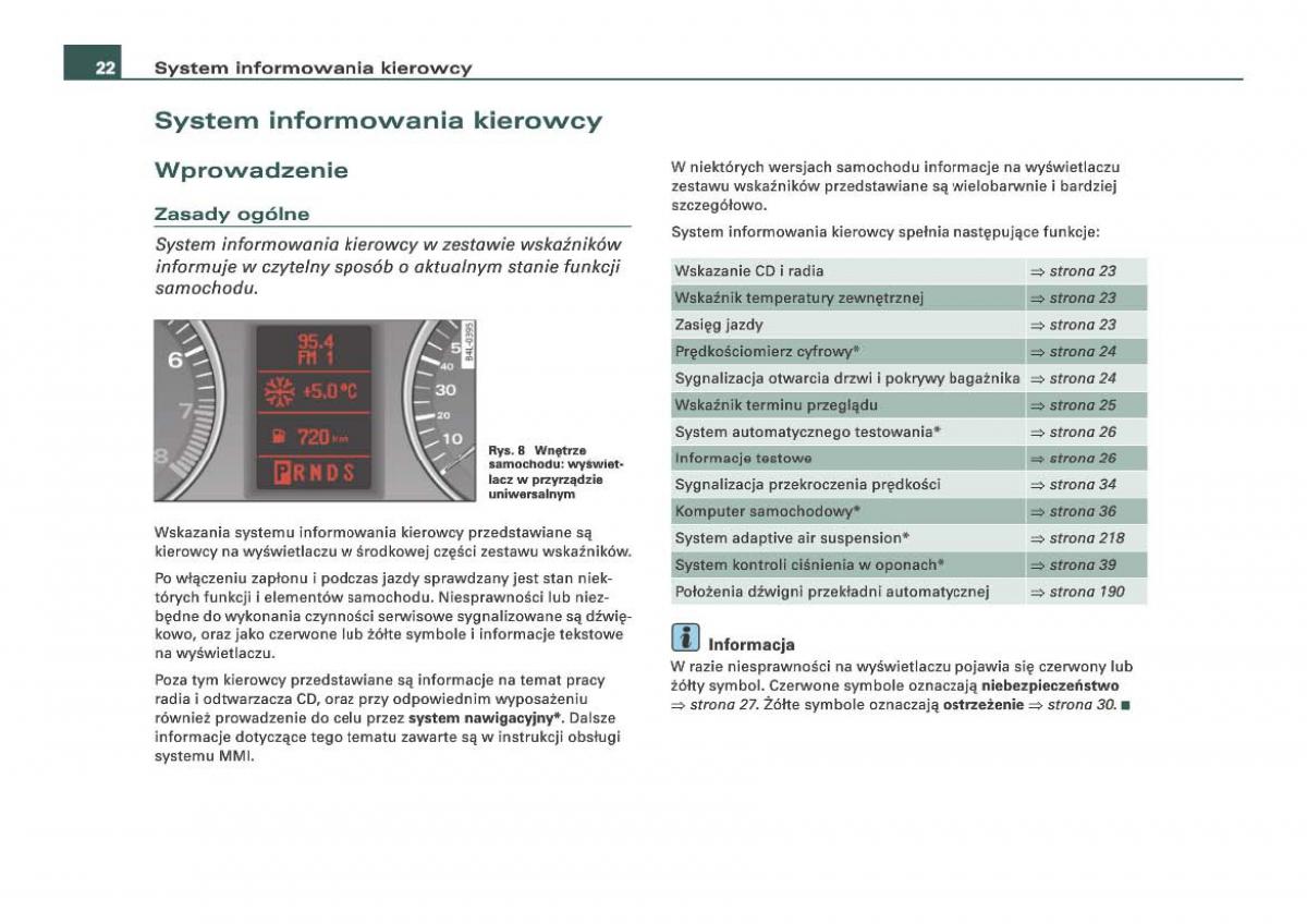 Audi Q7 I 1 instrukcja obslugi / page 22