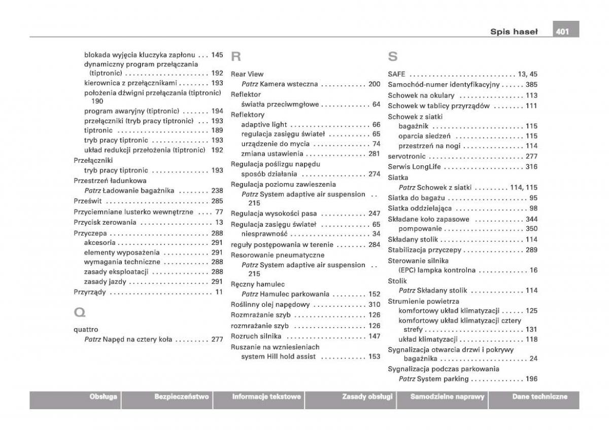 Audi Q7 I 1 instrukcja obslugi / page 393