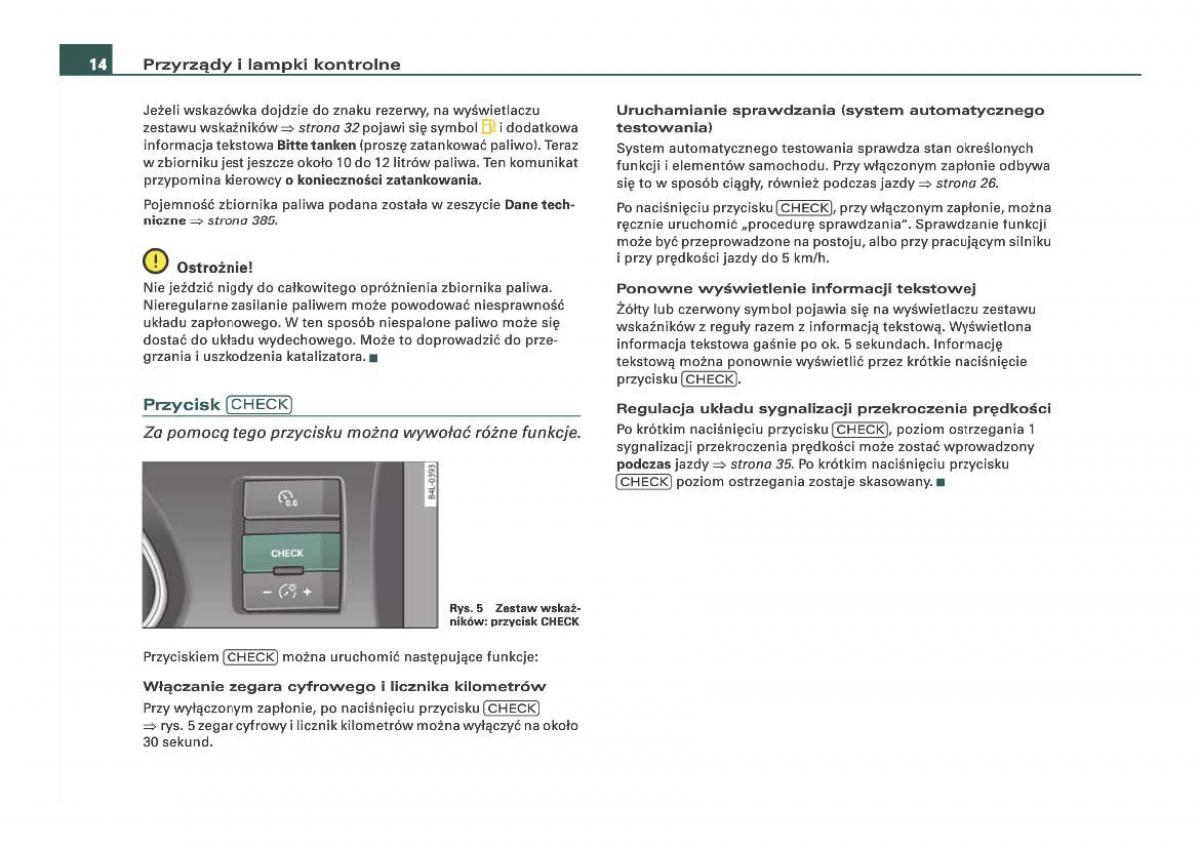 Audi Q7 I 1 instrukcja obslugi / page 14