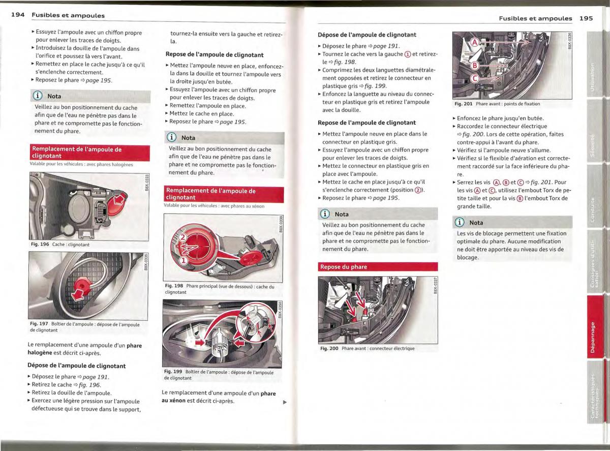 Audi A1 manuel du proprietaire / page 97