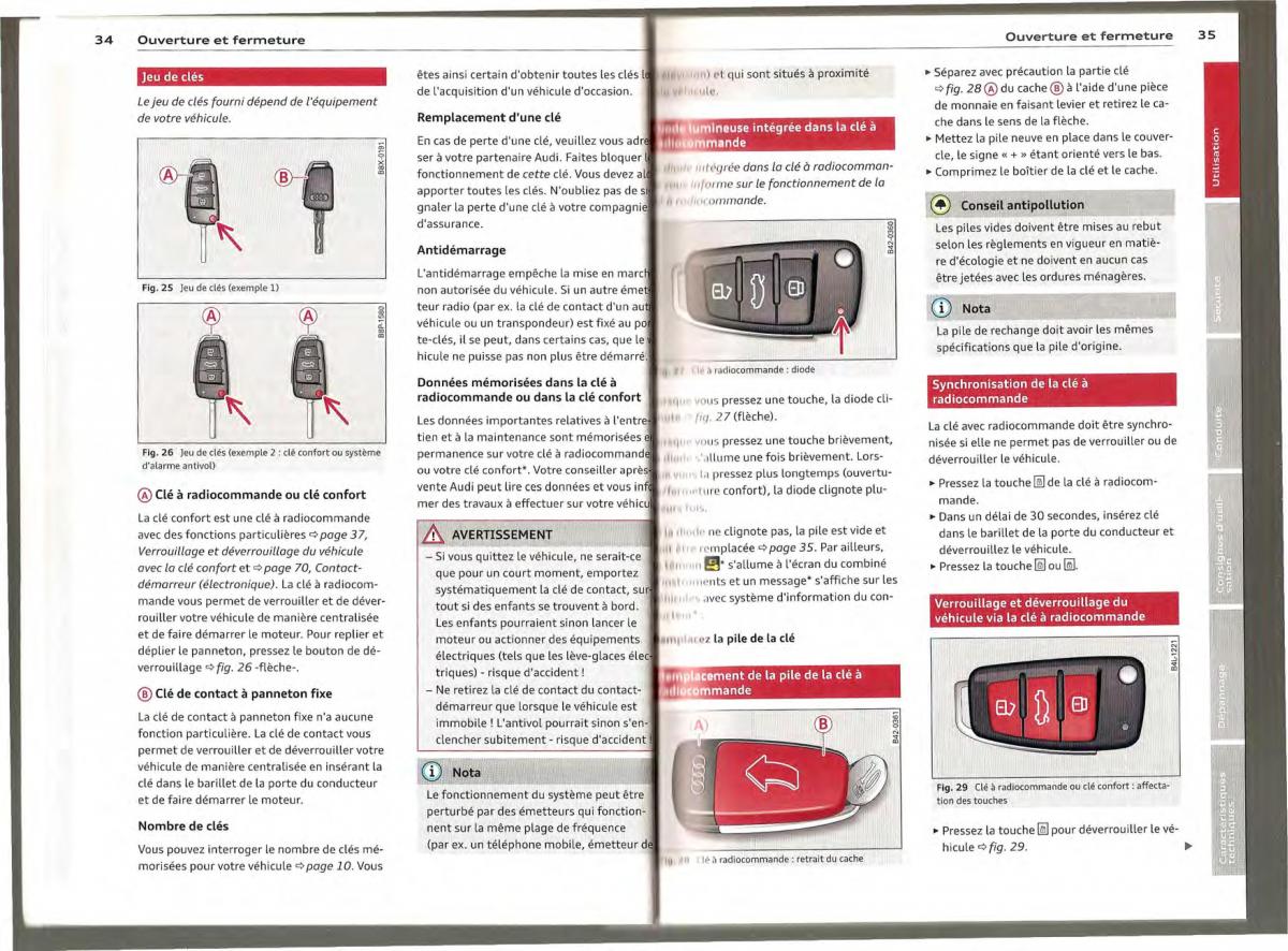 Audi A1 manuel du proprietaire / page 17
