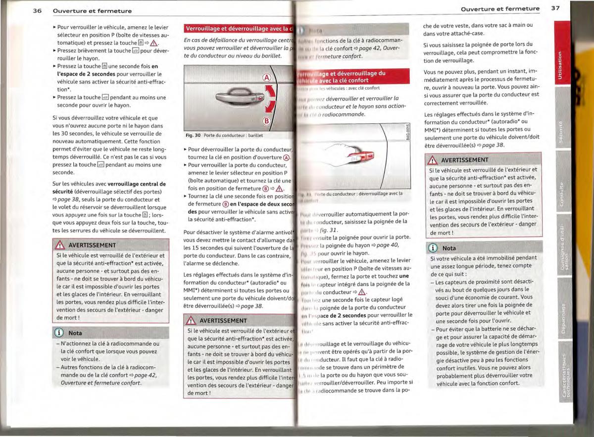 Audi A1 manuel du proprietaire / page 18