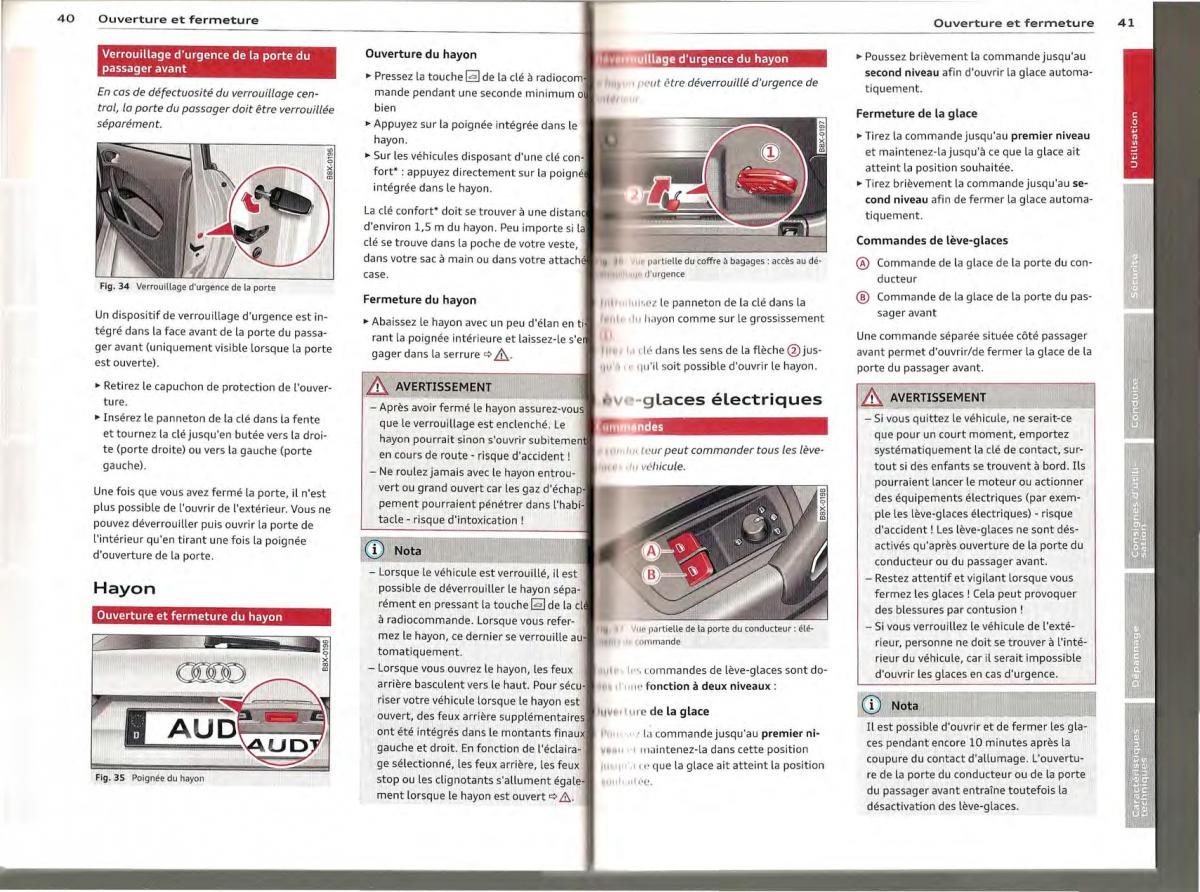 Audi A1 manuel du proprietaire / page 20