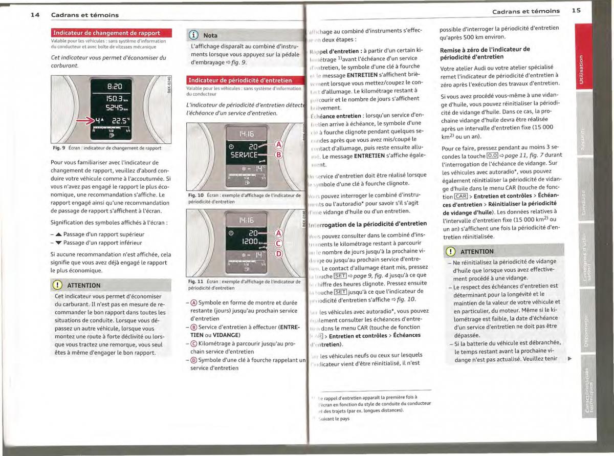 Audi A1 manuel du proprietaire / page 7