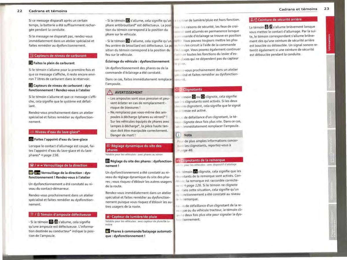 Audi A1 manuel du proprietaire / page 11