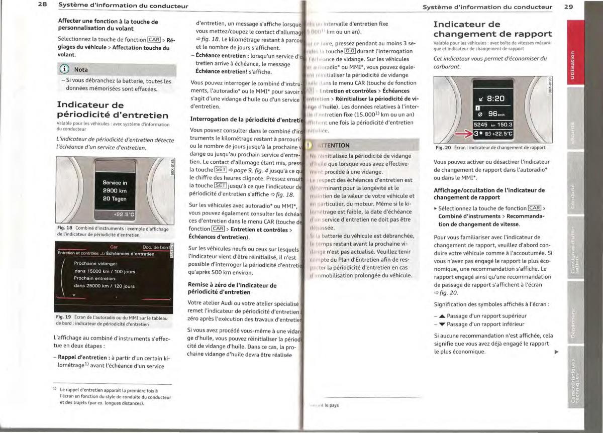 Audi A1 manuel du proprietaire / page 14