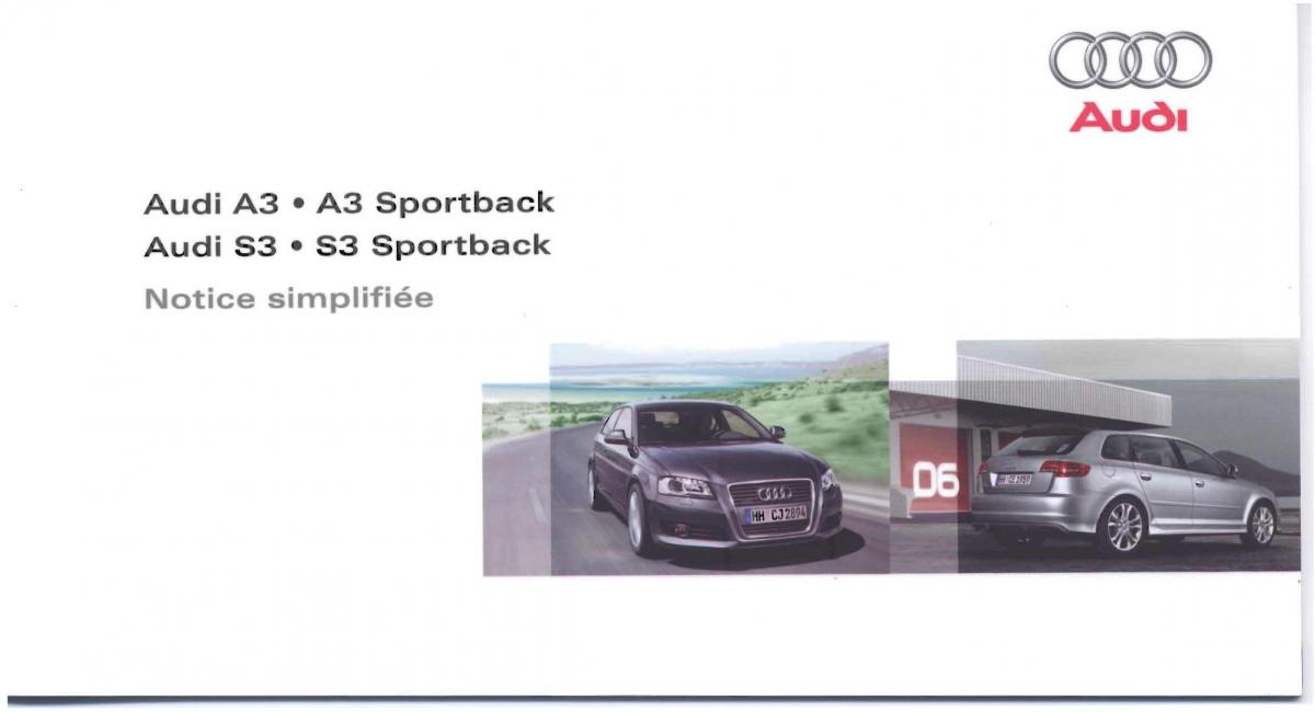 Audi A3 II 2 8P manuel du proprietaire / page 1
