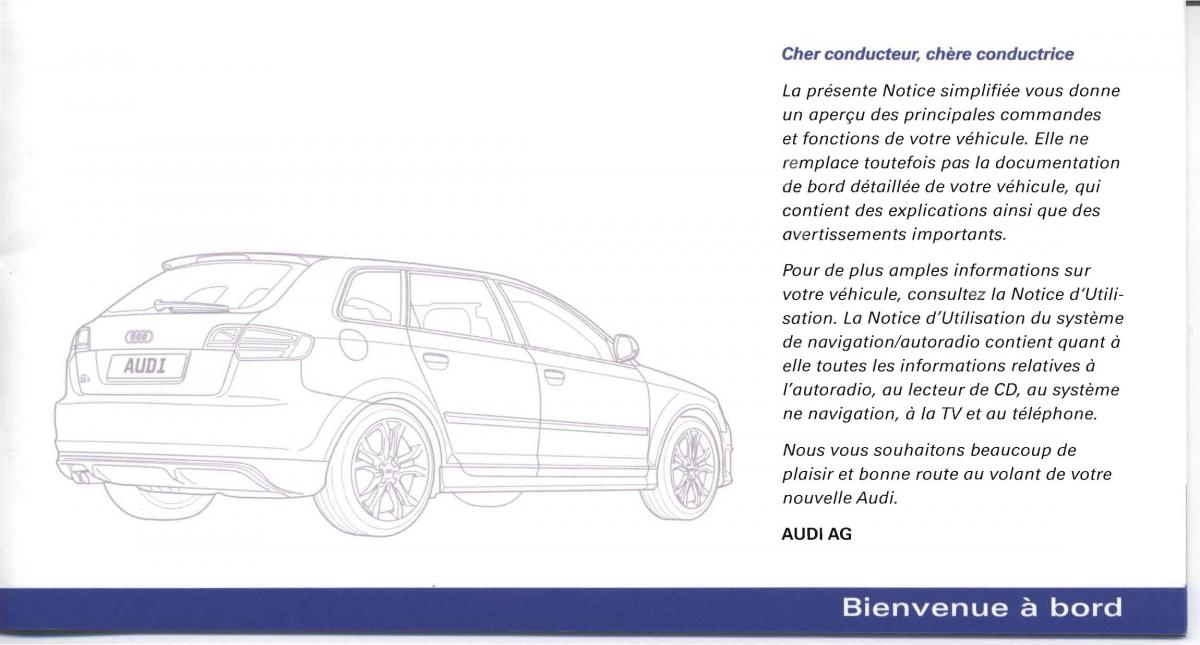 Audi A3 II 2 8P manuel du proprietaire / page 3