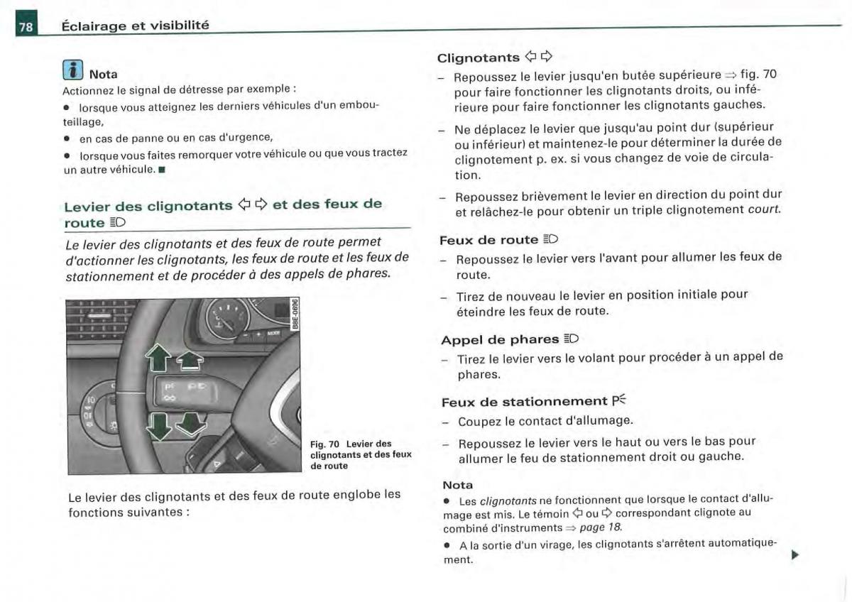 Audi A4 S4 B7 8F manuel du proprietaire / page 76