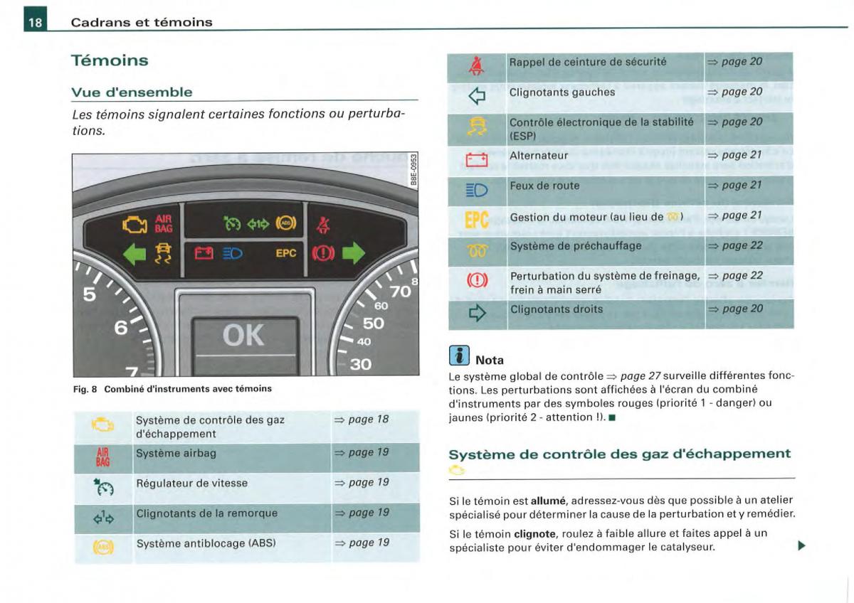 Audi A4 S4 B7 8F manuel du proprietaire / page 16