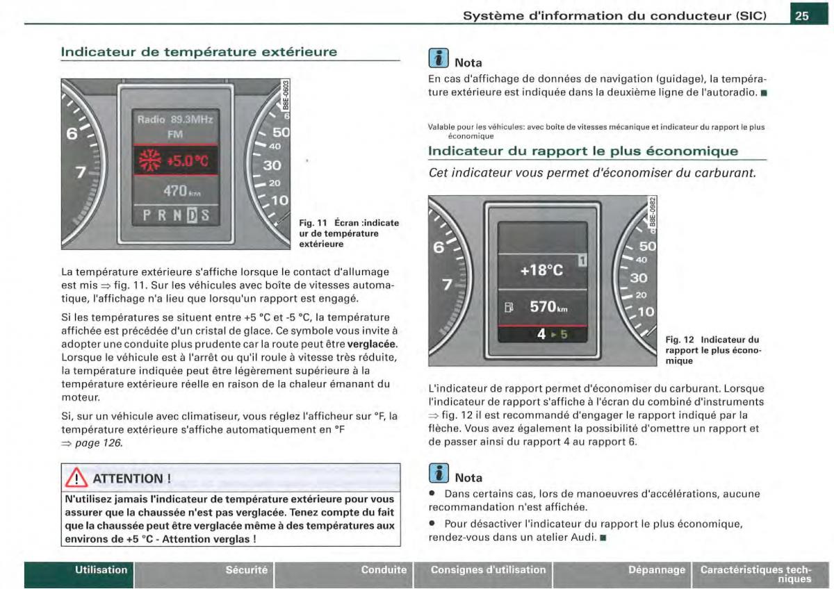 Audi A4 S4 B7 8F manuel du proprietaire / page 23