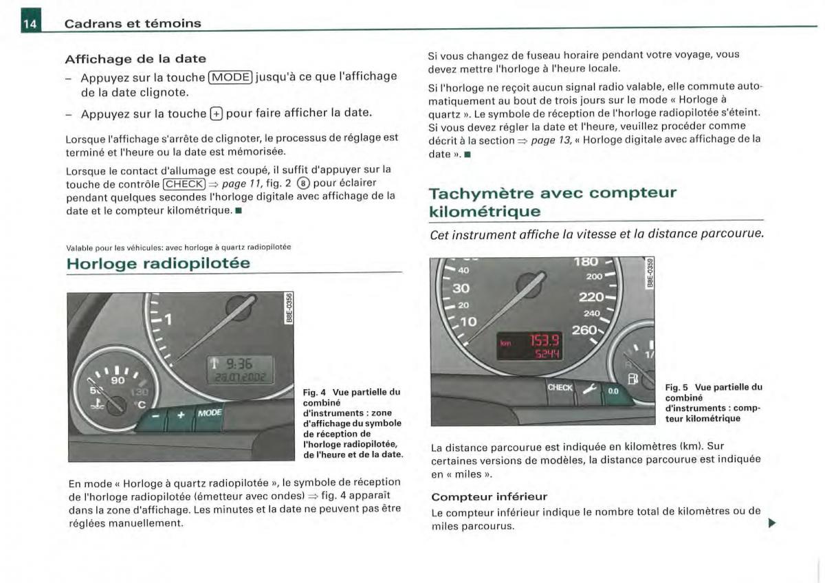 Audi A4 S4 B7 8F manuel du proprietaire / page 12