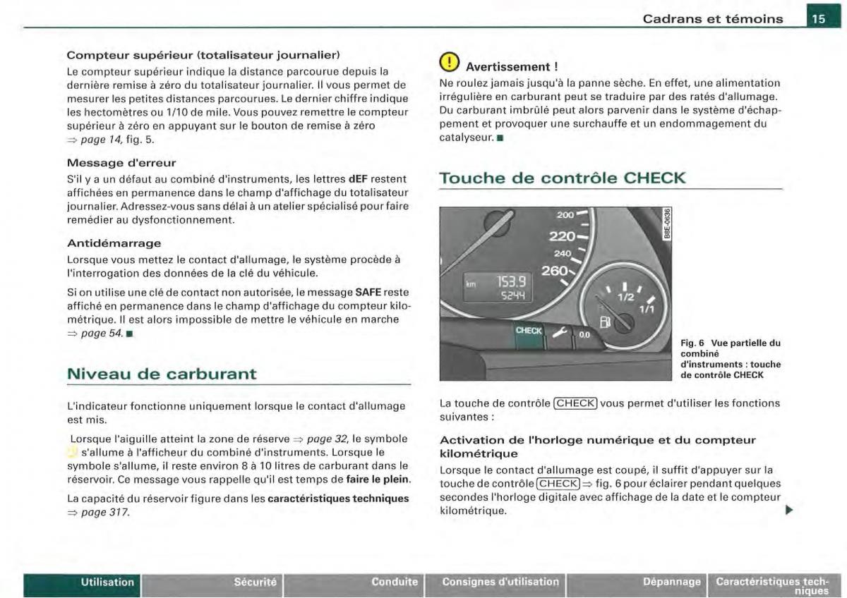 Audi A4 S4 B7 8F manuel du proprietaire / page 13