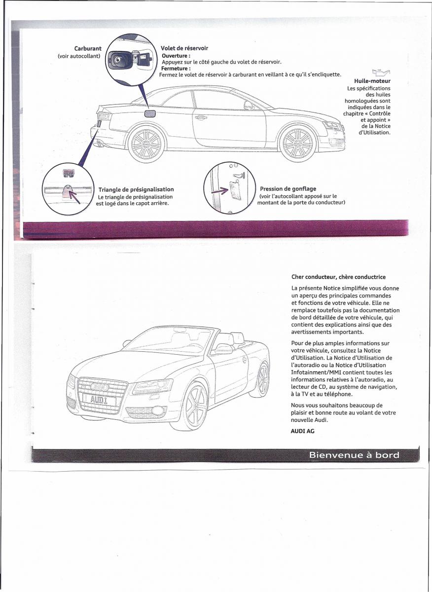 Audi A5 manuel du proprietaire / page 2