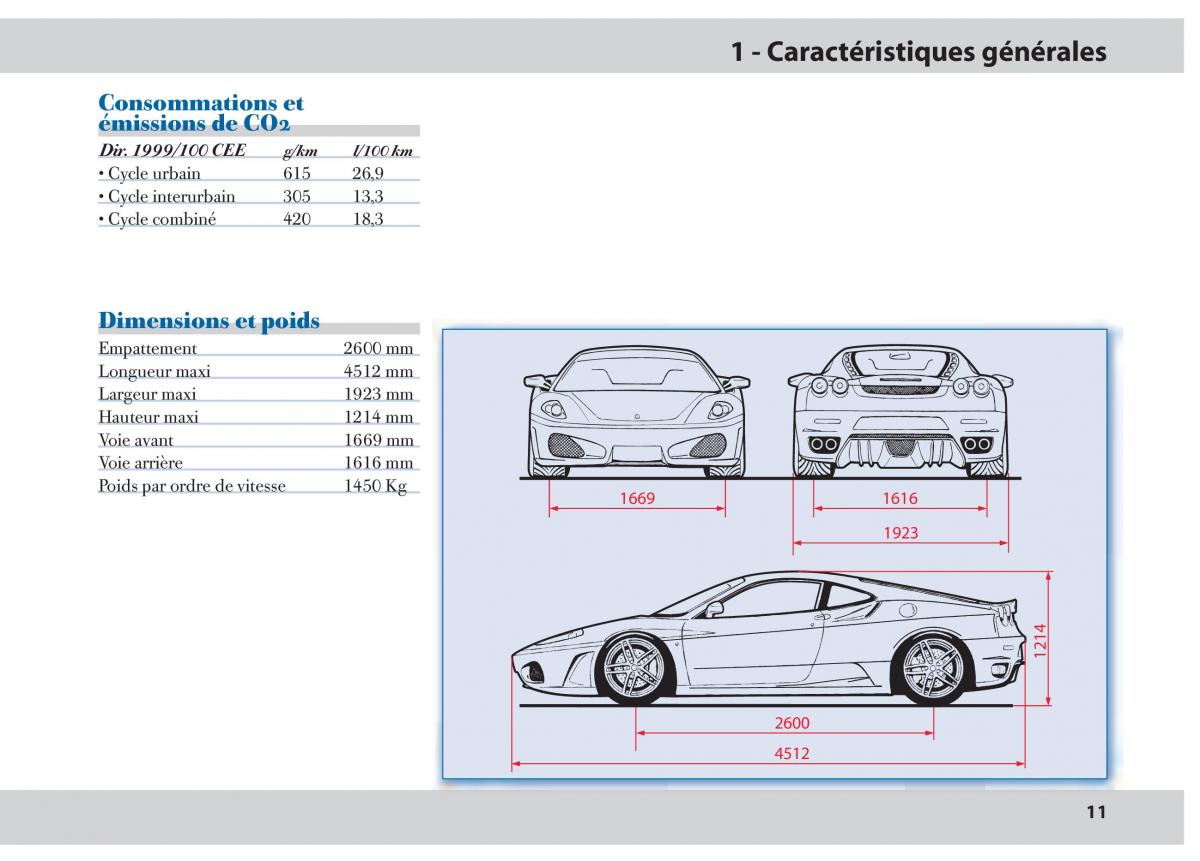 manual  Ferrari 430 manuel du proprietaire / page 11