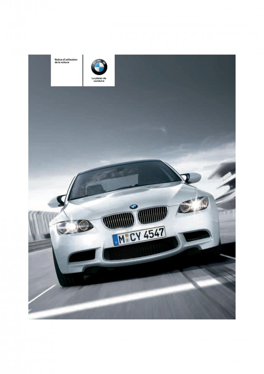 BMW M3 E92 M Power manuel du proprietaire / page 1