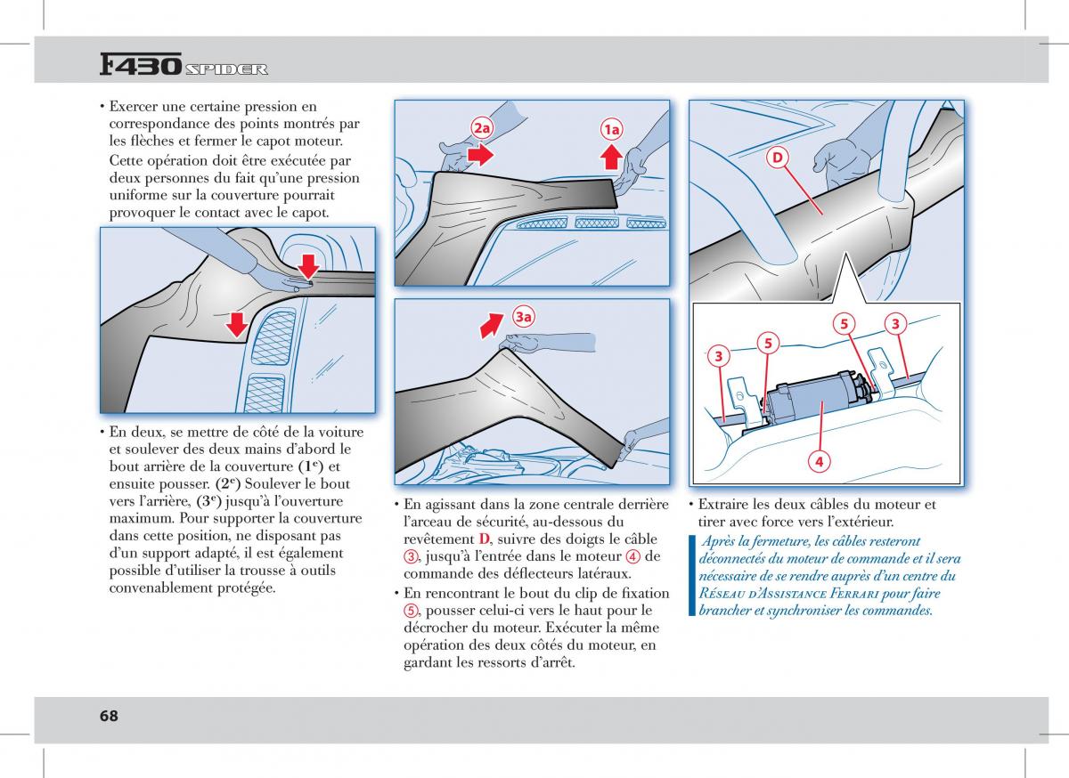 Ferrari 430 Spider manuel du proprietaire / page 68