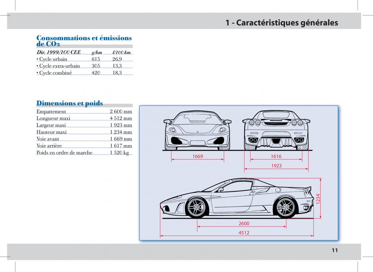 manual  Ferrari 430 Spider manuel du proprietaire / page 11