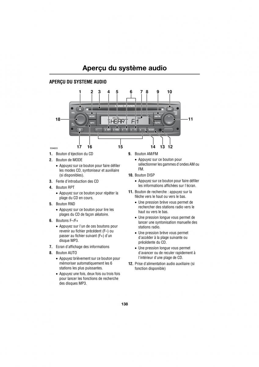 manual  Land Rover Defender manuel du proprietaire / page 21