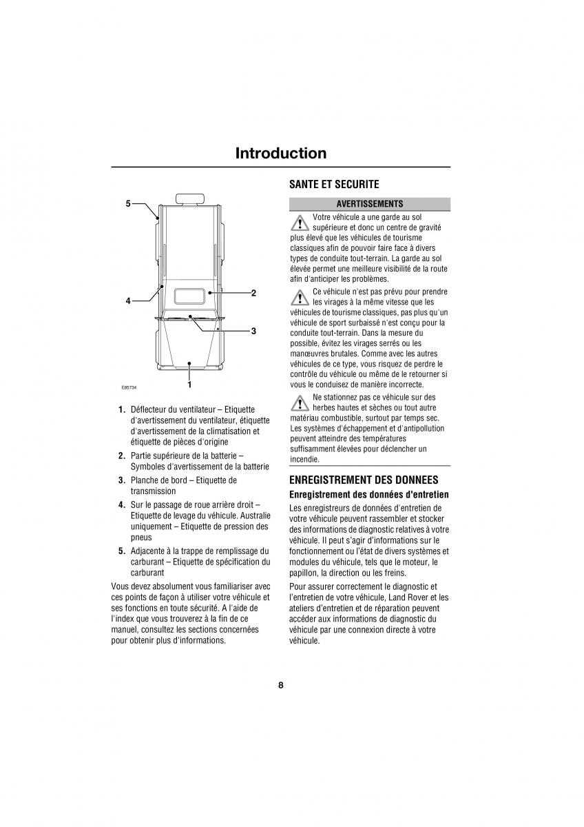 Land Rover Defender manuel du proprietaire / page 151