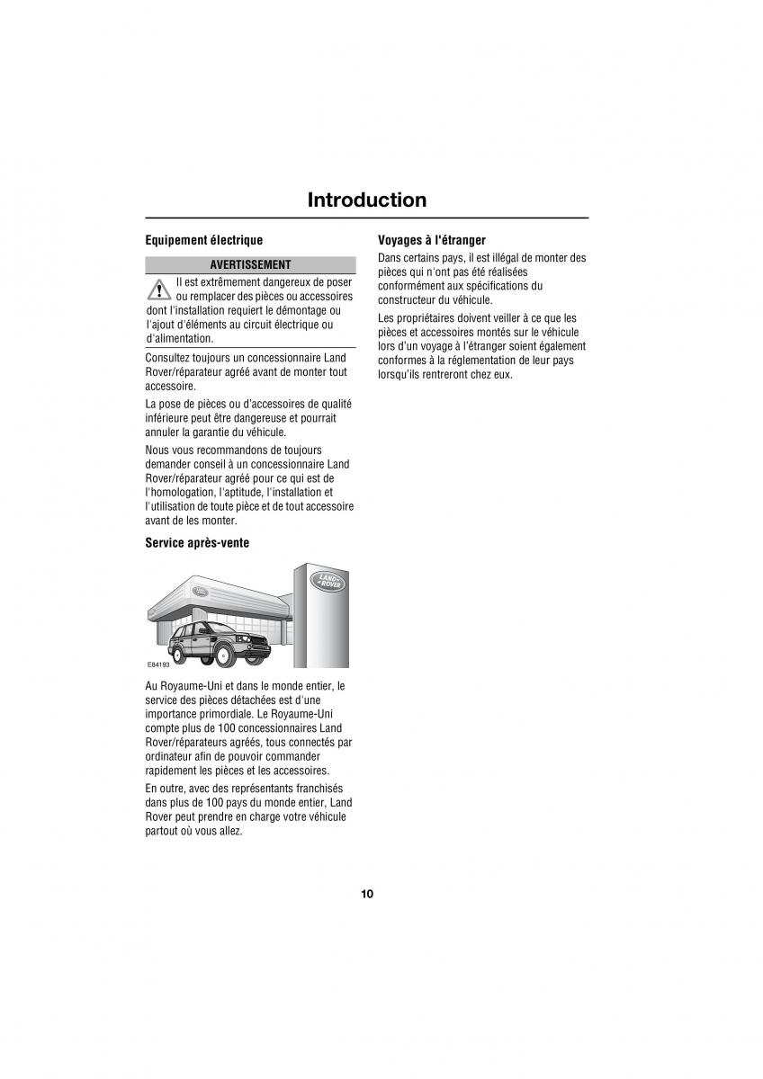 Land Rover Defender manuel du proprietaire / page 153