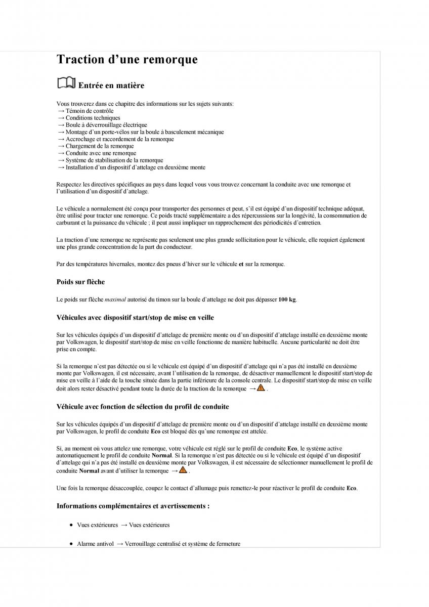 VW Tiguan II 2 manuel du proprietaire / page 207