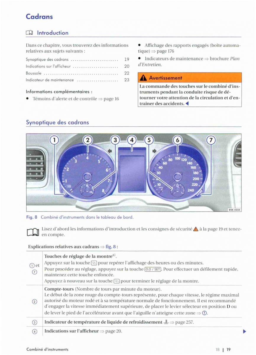 VW Golf VI 6 manuel du proprietaire / page 21