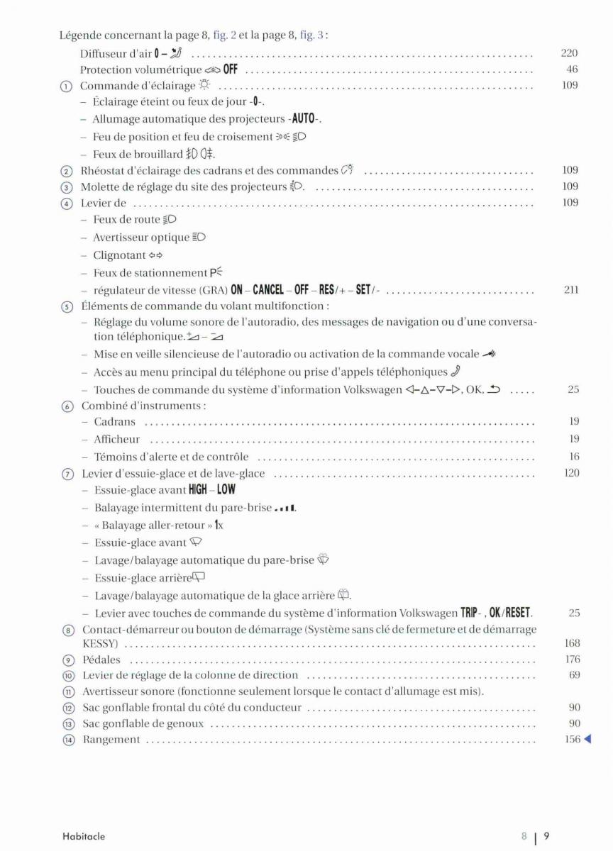 VW Golf VI 6 manuel du proprietaire / page 11