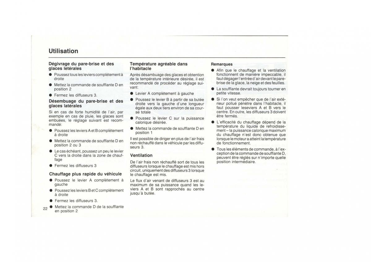 VW Golf I 1 pickup manuel du proprietaire / page 24