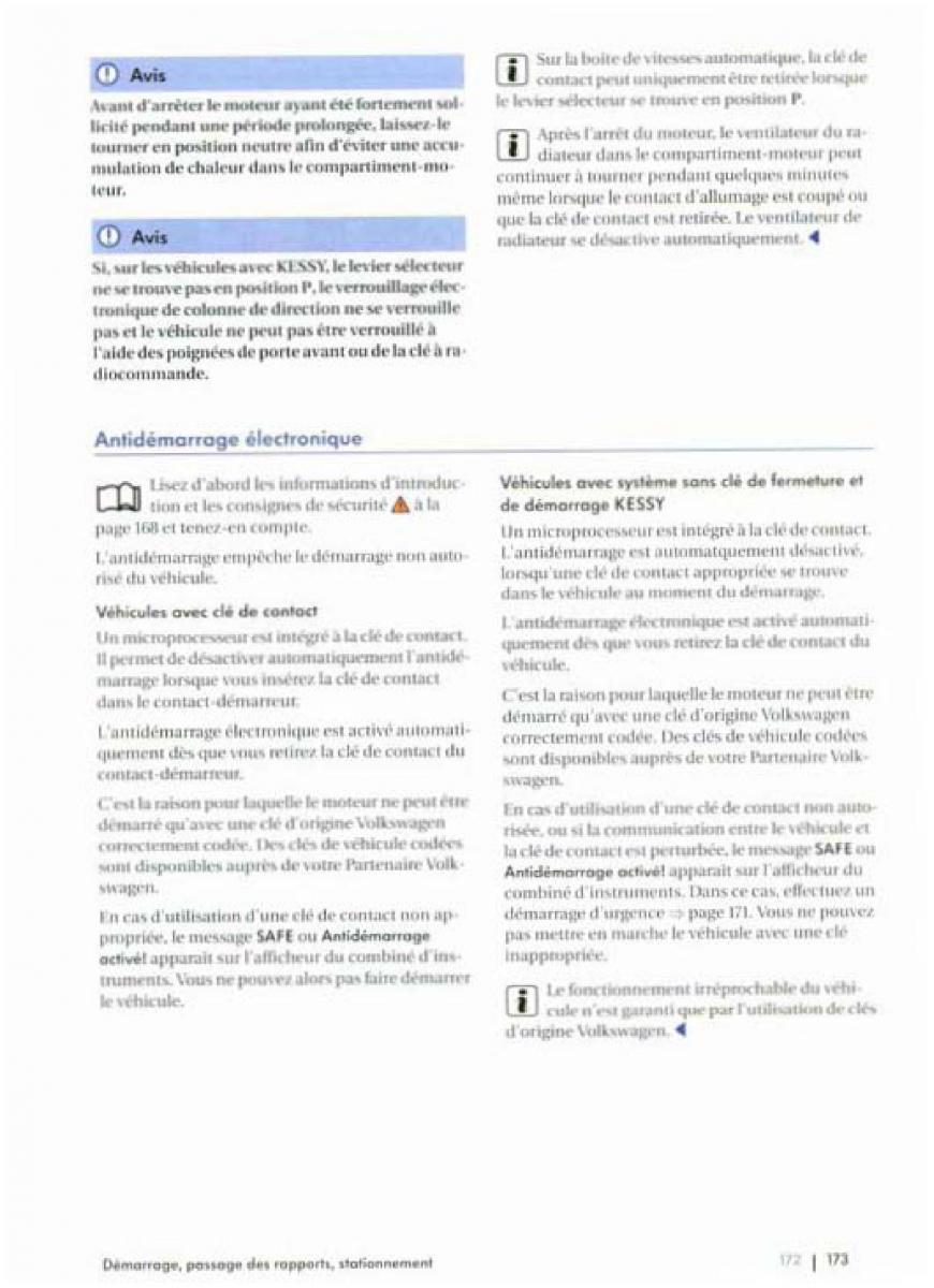 VW Golf Plus manuel du proprietaire / page 175