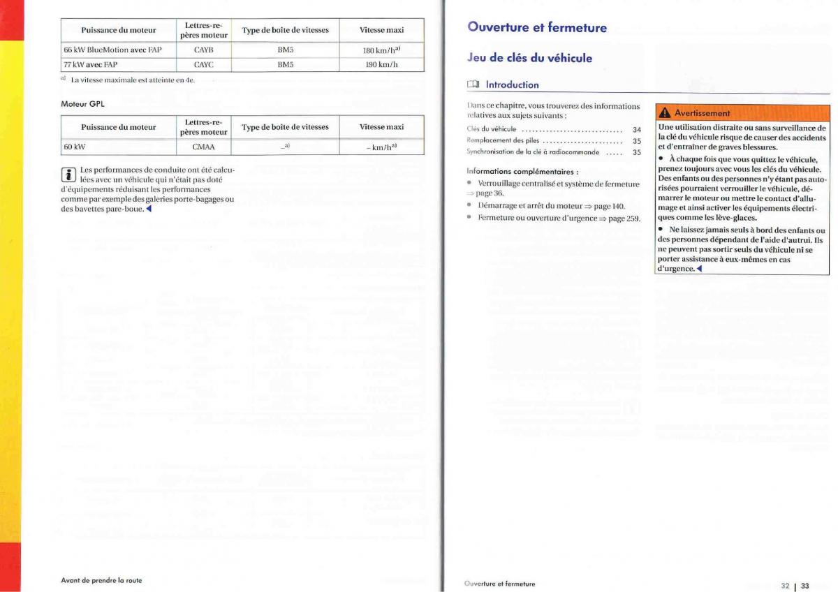 VW Polo Vento V 5 manuel du proprietaire / page 18