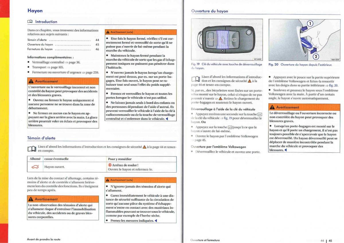 VW Polo Vento V 5 manuel du proprietaire / page 23