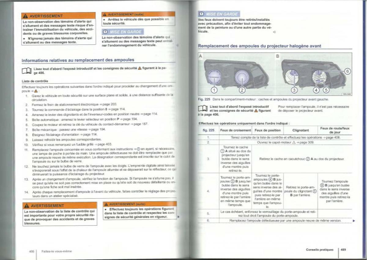 VW Tiguan I 1 manuel du proprietaire / page 206