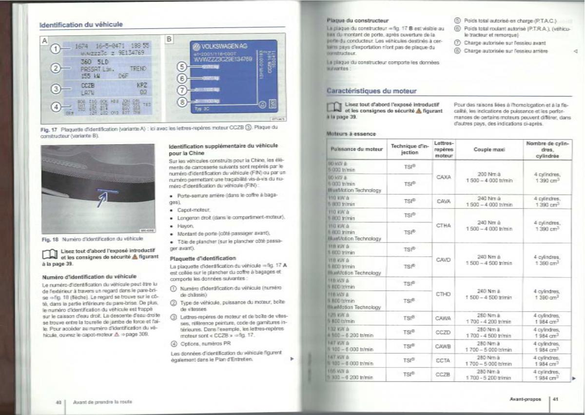 VW Tiguan I 1 manuel du proprietaire / page 22