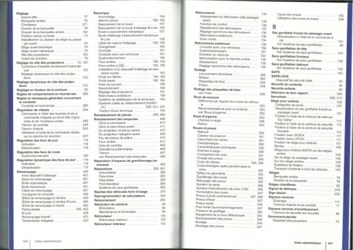 VW Tiguan I 1 manuel du proprietaire / page 222