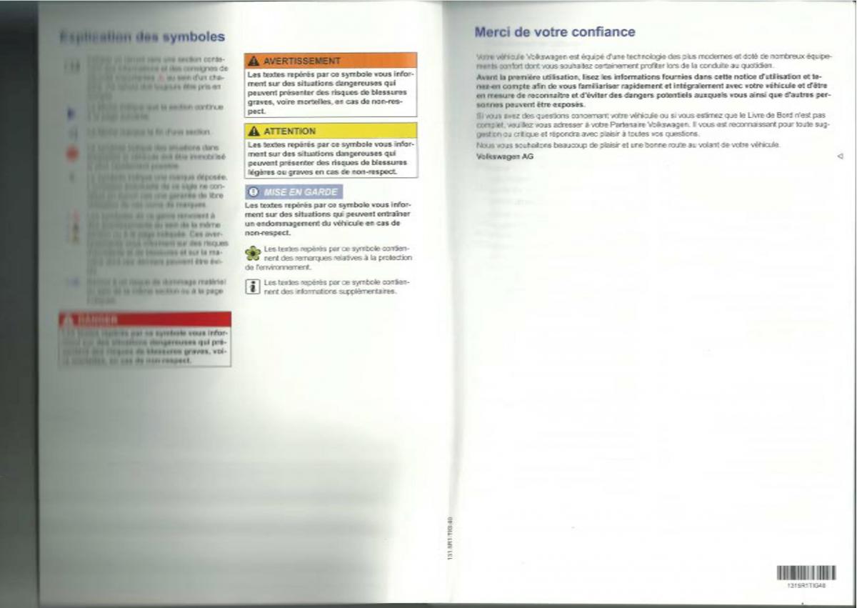 VW Tiguan I 1 manuel du proprietaire / page 2