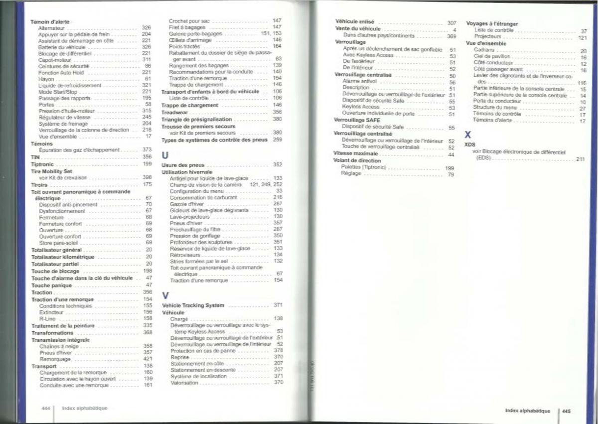 VW Tiguan I 1 manuel du proprietaire / page 224