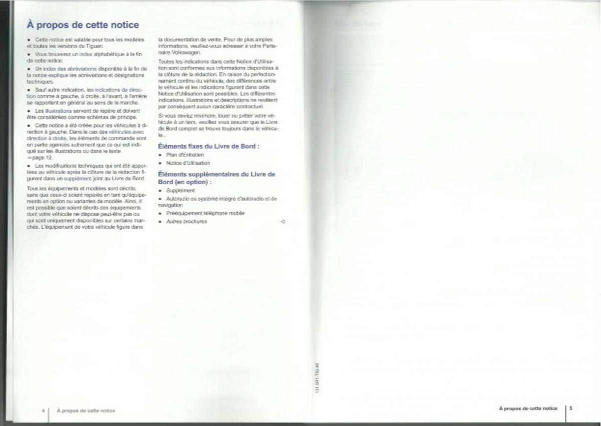 VW Tiguan I 1 manuel du proprietaire / page 4