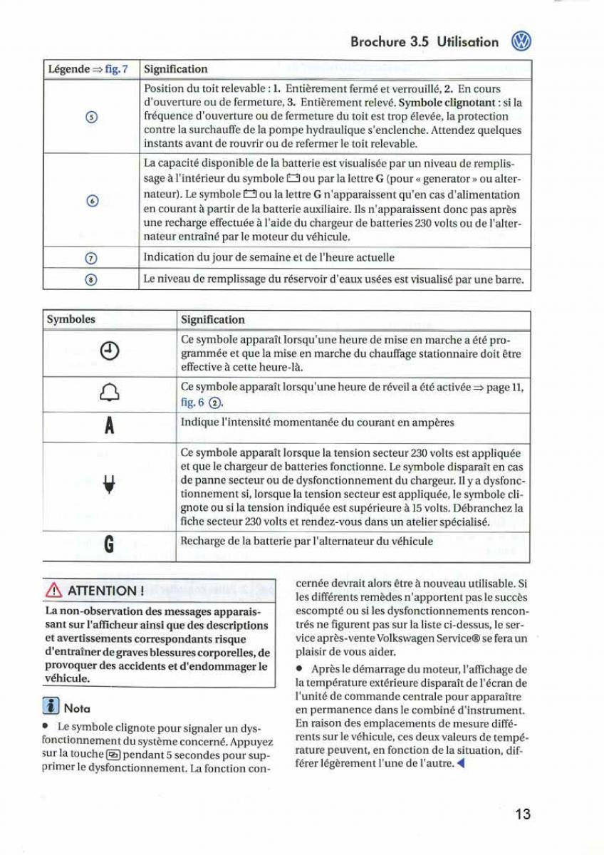 instrukcja obsługi  VW Transporter California T5 manuel du proprietaire / page 14