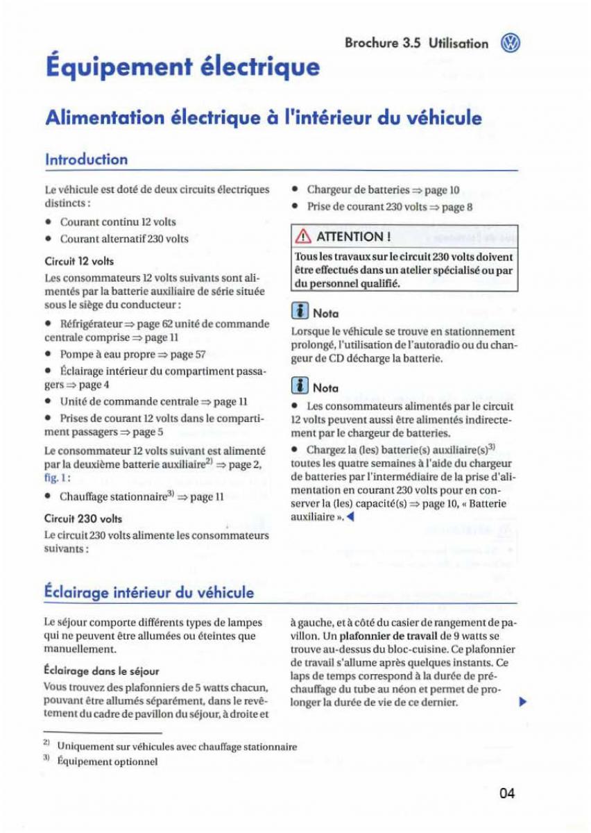 instrukcja obsługi  VW Transporter California T5 manuel du proprietaire / page 5